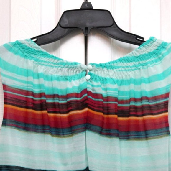 Worthington Colorful Striped Blouse - Picture 4 of 4